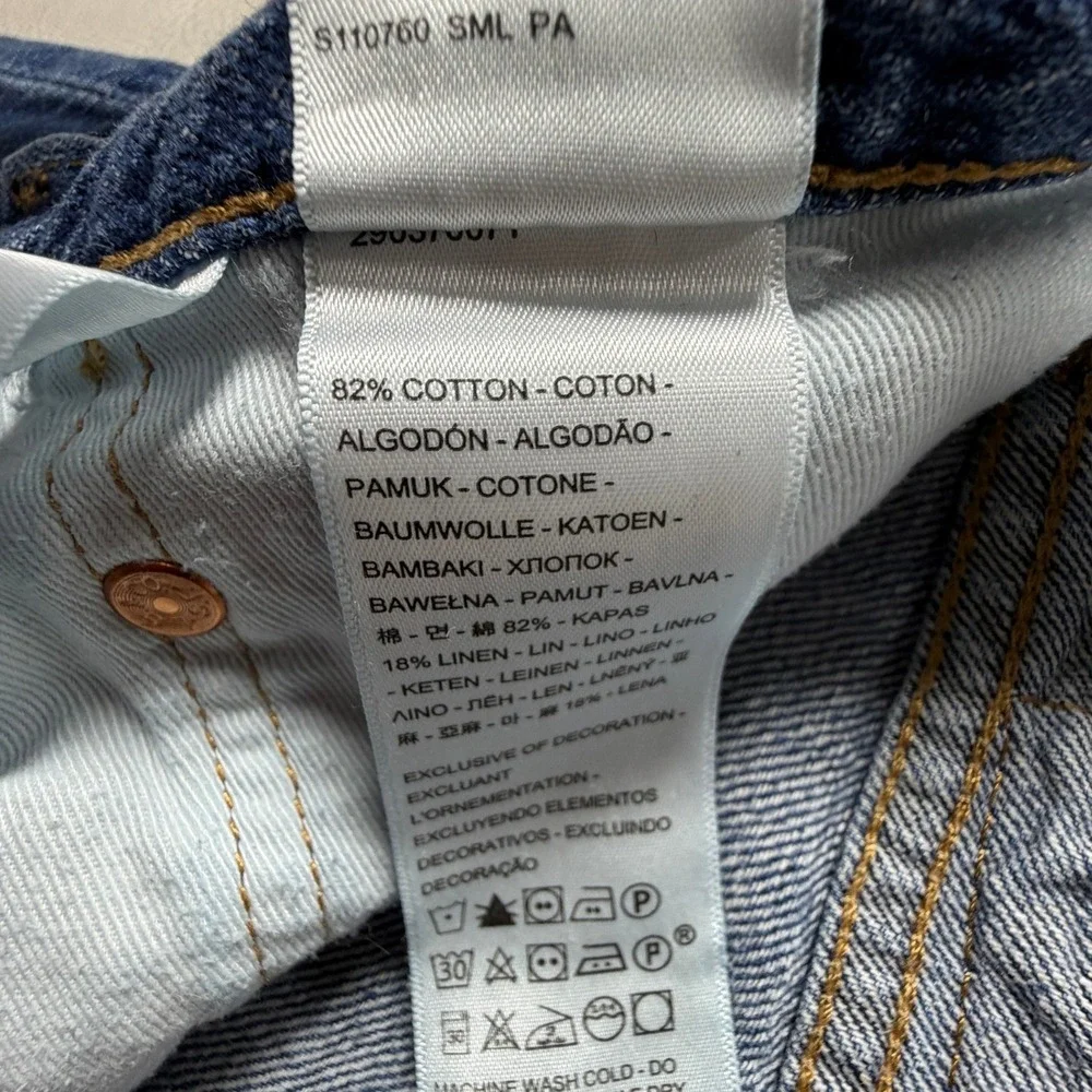 Levis Premium LOT 568 LOOSE STRAIGHT Big E Jeans Cotton Linen Denim Mens 36x32